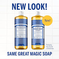 Thumbnail for Dr. Bronner's Pure-Castile Magic Liquid Soap - Made with Regenerative Organic Certified Oils- 18-in-1 Uses for Face, Body, Hand, Hair, Laundry & More- Vegan, Non-GMO- Body Wash- Peppermint,32oz
