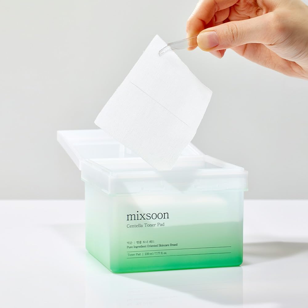 mixsoon Centella Asiatica Toner Pad,Soothing, Hydration, Centella Extract, Gauze Pad, (230ml/ 7.77fl.oz/ 120 Sheets)