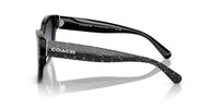 Thumbnail for Coach HC8379U Universal Fit Sunglasses, Grey Pearl Signature C/Grey Gradient, 54 mm