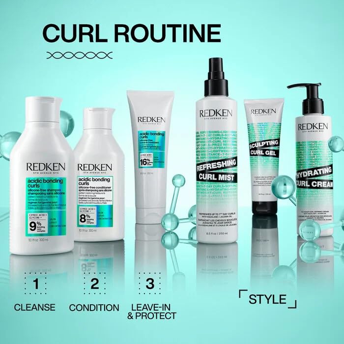 Redken Sculpting Curl Gel - 72-Hour Strong Hold, Crunch-Free & Flake-Free, Helps Tame Frizz