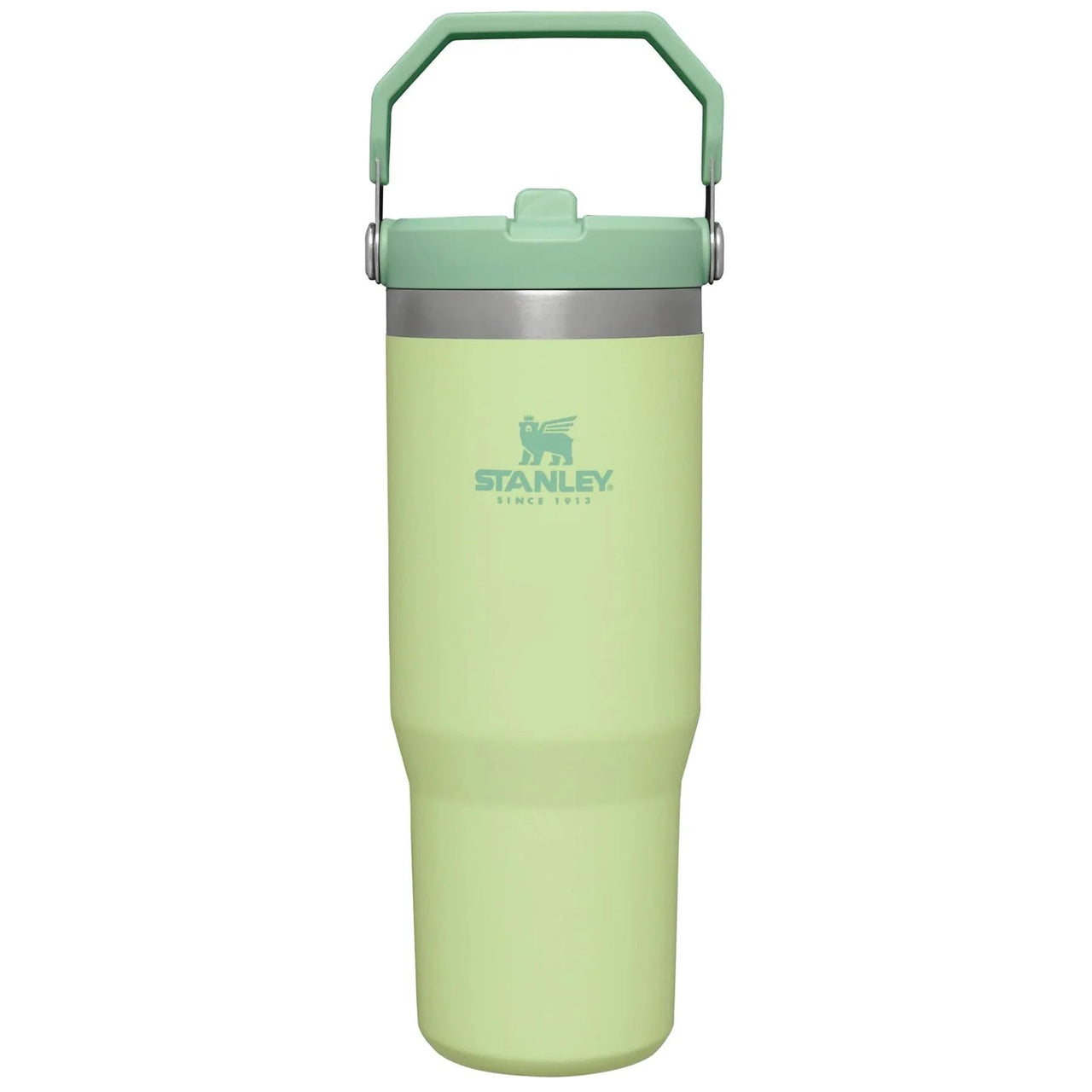 Stanley IceFlow Flip Straw Tumbler with Handle 30 oz | Twist On Lid and Flip Up Straw | Leak Resistant Water Bottle | Insulated Stainless Steel |BPA-Free | Citron