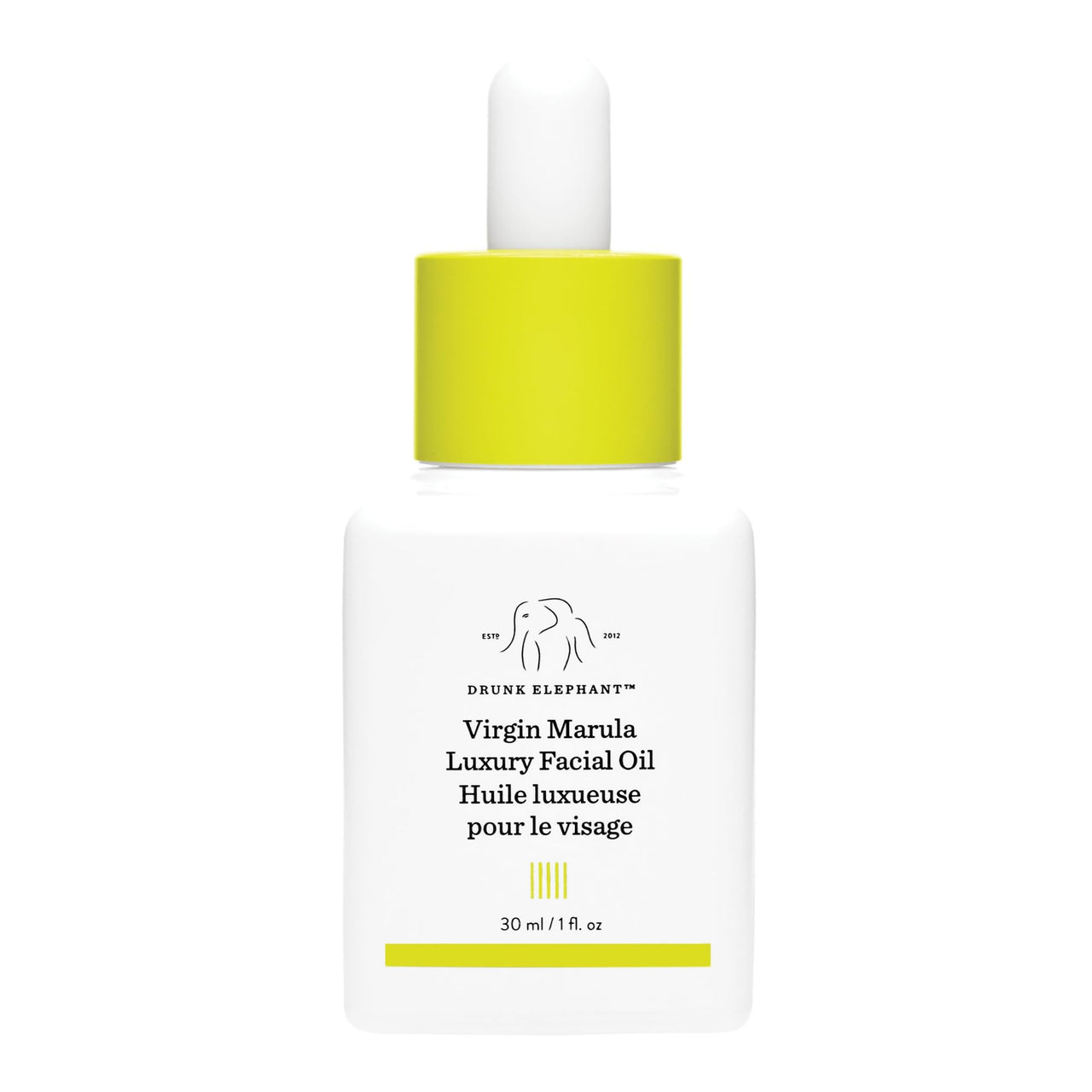 Drunk Elephant Virgin Marula Luxury Facial Oil - 30 ml/1 fl oz - Face Oil - Clean Clinical Skincare - Cruelty-Free - Dermatologist-Tested - Free of Essential Oils, Silicones, and Fragrance
