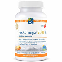 Thumbnail for Nordic Naturals ProOmega 2000 Jr., Strawberry Flavor - 60 Soft Gels - 1120 mg Omega-3 - Ultra Potent Fish Oil - EPA & DHA - Promotes Brain, Heart, & Immune Health - Non-GMO - 30 Servings