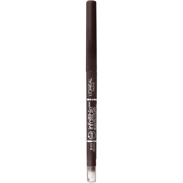 L'Oreal Paris Makeup Infallible Never Fail Original Mechanical Pencil Eyeliner with Built in Sharpener, Black Brown, 0.008 oz., 1 Count