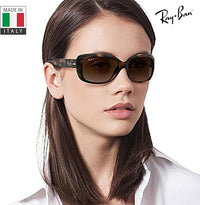 Thumbnail for Ray-Ban RB4101 JACKIE OHH POLARIZED Butterfly Shaped Sunglasses for Men & Women – Includes Official Rayban Eyewear Kit – Ideal Formal & Casual Wear Sunglasses – Brown Lens
