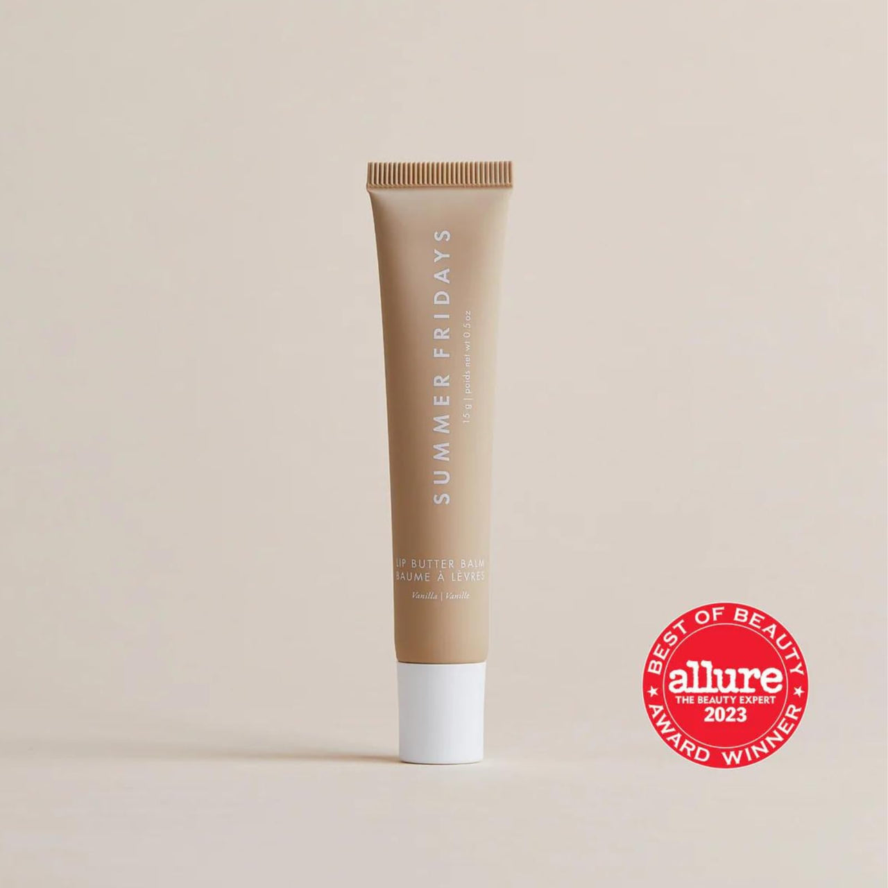 Summer Fridays Lip Butter Balm Day/Night Hydrating Lip Mask - Shea Butter, Vegan - Vanilla & Vanilla Beige (0.5 Oz/ea)