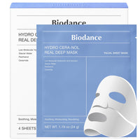 Thumbnail for BIODANCE Hydro Cera-nol Real Deep Mask, Overnight Hydrogel Mask, Soothing, Moisturizing, Nourishing, 1.19oz(34g) x 4ea