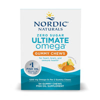 Thumbnail for Nordic Naturals Zero Sugar Ultimate Omega Gummy Chews - Tropical Fruit - 54 Gummy Chews - Non GMO - Optimal Wellness - 27 Servings