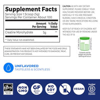 Thumbnail for Orgain Creatine Monohydrate Micronized Powder, 100 Servings, Unflavored, Supports Muscle Growth, Post Workout Recovery and Brain Health, No Artificial Additives, for Men & Women, Vegan