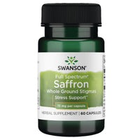 Thumbnail for Swanson Full Spectrum Saffron (Whole Ground Stigmas)-Herbal Supplement Promoting Natural Mood Support & Stress Management - Organic Spanish Saffron Supplement-(60 Veggie Capsules, 15mg Each)