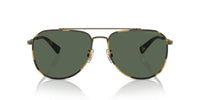 Thumbnail for COACH Men's HC7164 Aviator Sunglasses, Antique Gold/Tokyo Tortoise/Green Solid, 59 mm