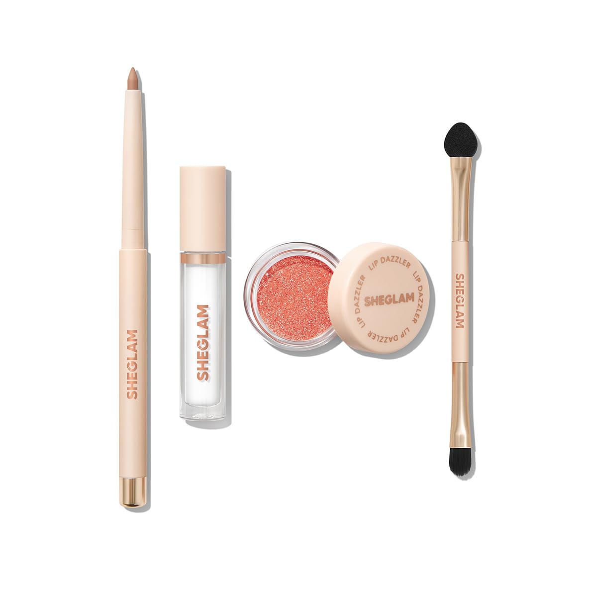 SHEGLAM Lip Dazzler Glitter Kit Long-Lasting Glitter Lip Gloss Sexy Super Stay Non-Sticky Shiny Liquid Kit Lipstick Y2K-Encore