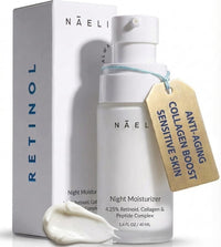 Thumbnail for Retinoid Cream - 4.25% Retinol Night Moisturizer for Face & Neck with Collagen, Peptides & Hyaluronic Acid - Anti Aging Wrinkle Cream, Improves Skin Tone & Texture, 1.4 oz