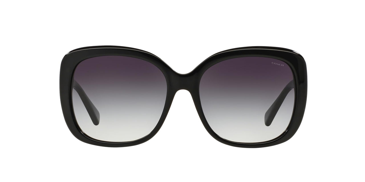 Coach HC8158 Sunglasses, Black/Grey Gradient, 58 mm