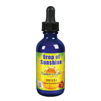 Thumbnail for Nature's Life Drop of Sunshine Vitamin D-3 Drops in Organic Extra Virgin Olive Oil & Coconut Oil 5000IU | Supports Strong Bones & Immune System | 2 oz