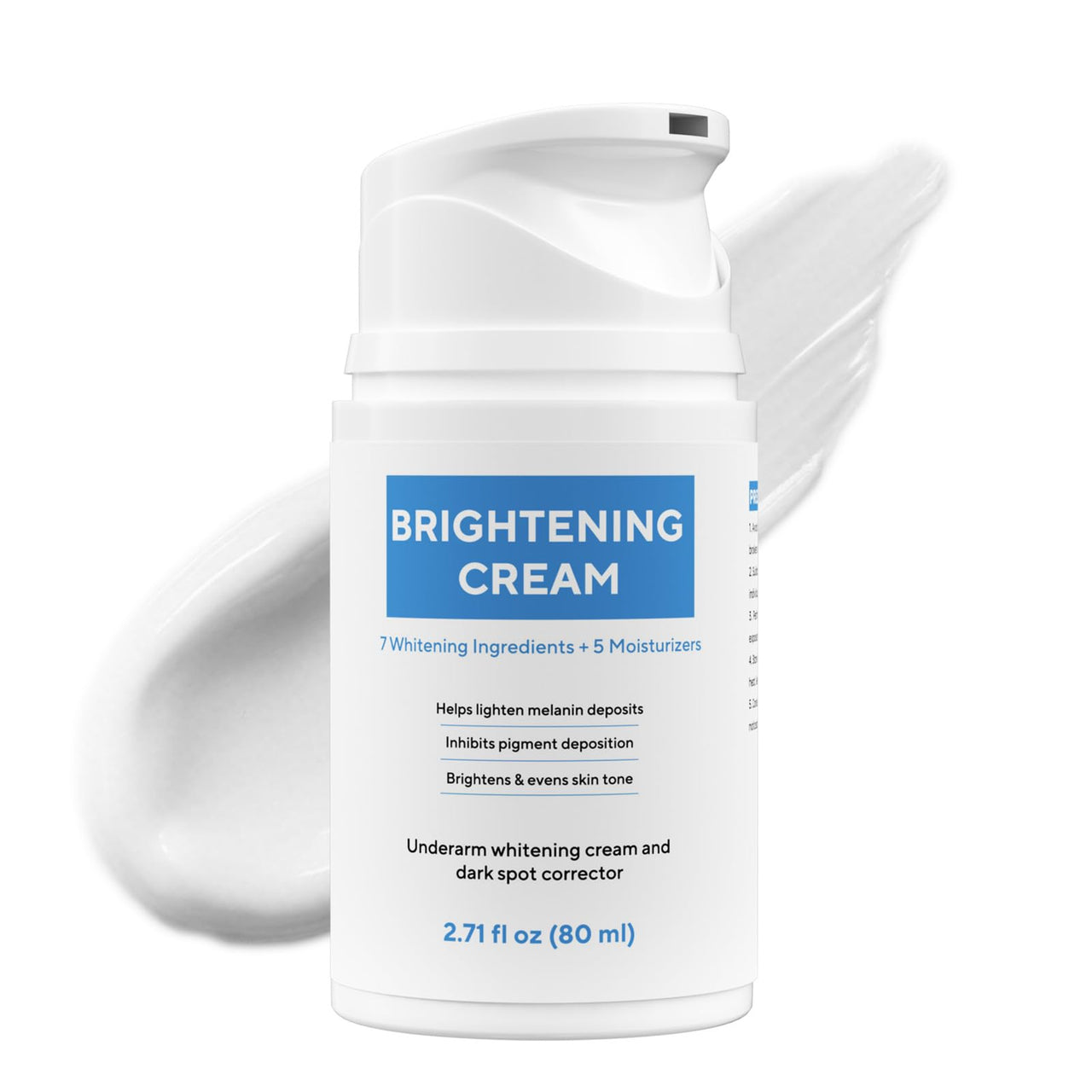 Skin Bleaching Cream, Dark Spot Remover for Body and Face, 2.71 fl oz Skin Lightening Whitening Cream with Vitamin C for Intimate Parts, Armpit, Inner Thigh, Dark Elbows and Knees, Bikini Areas