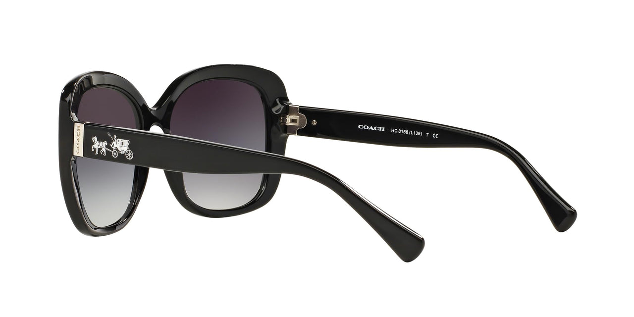 Coach HC8158 Sunglasses, Black/Grey Gradient, 58 mm