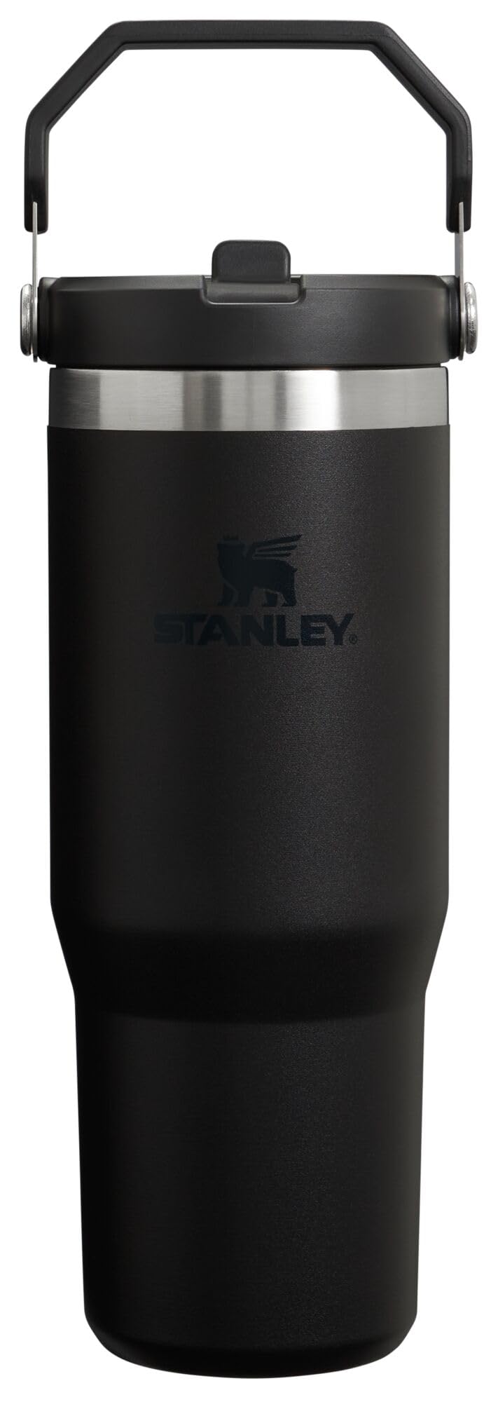 Stanley IceFlow Stainless Steel Tumbler - Vacuum Insulated Water Bottle for Home, Office or Car Reusable Cup with Straw Leak Resistant Flip Cold for 12 Hours or Iced for 2 Days, Black 2.0, 30oz