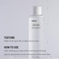 Thumbnail for ROVECTIN Calming Lotus Water Toner - pH4.7 Extra Soothing and Hydrating for Trouble Care | 40% Lotus Flower Extract for Purifying | Hyaluronic Acid, Alcohol-Free, Vegan, K-Beauty (6.76 fl. oz, 200ml)