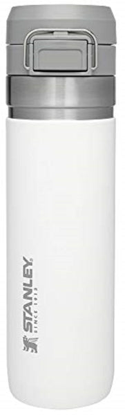 Stanley Quick Flip GO Water Bottle 24 oz | Push Button Lid | Leakproof and Packable for Travel and Sports | Insulated Stainless Steel | BPA-Free | Polar