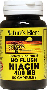 Thumbnail for Nature's Blend Niacin No Flush 400 mg 60 Capsules