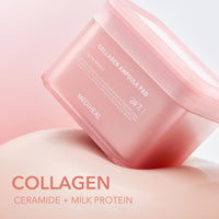 Thumbnail for (Only Refill) Mediheal Collagen Ampoule Pad (100 Pads) - Cotton Facial Toner Pads for Skin Firming & Restore Elasticity - Vegan Eco Silk Pad