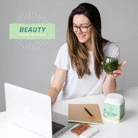 Thumbnail for Sunwarrior Vegan Beauty Greens Drink Plant-Based | Hyaluronic Acid Minerals Biotin Probiotics Non-GMO Soy Free Sugar Free Dairy Free Gluten Free | Pina Colada 25 Servings