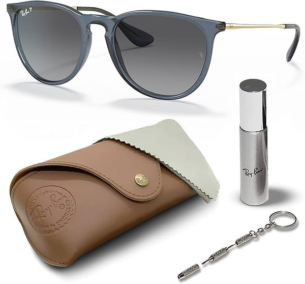 Ray-Ban RB4171 ERIKA CLASSIC POLARIZED Phantos Shaped Sunglasses for Men & Women – Includes Official Rayban Eyewear Kit – Ideal Formal & Casual Wear Sunglasses – Grey Lens