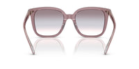 Thumbnail for Coach HC8381F Low Bridge Fit Sunglasses, Transparent Rose/Blush/Purple Blue Peach Gradient, 56 mm