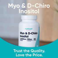 Thumbnail for Nutricost Myo Inositol & D-Chiro Inositol for Women 2000mg, 120 Capsules, 2000mg Myo & 50mg D-Chiro Per Serving, 30 Servings, Vegetarian Friendly, Non-GMO & Gluten Free