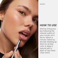 Thumbnail for Wonderskin 360 Contour Lipliner Pencil, 3 Pack - Long Lasting, Sharpenable Lipliner, Waterproof & Transfer-Proof Brown Lip Pencil (Saddle)