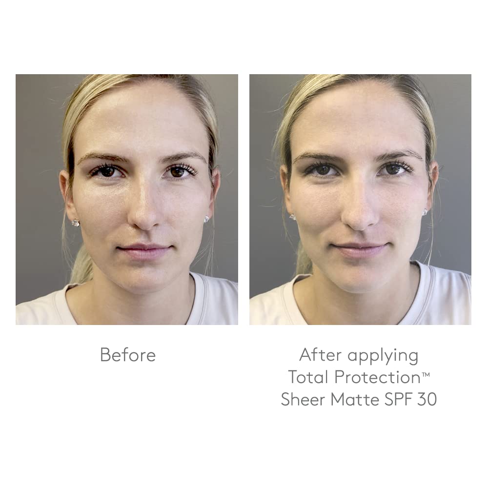 Colorescience Total Protection Sheer Matte SPF 30 Sunscreen Brush For Oily and Acne-Prone Skin, Unscented 0.15 Ounce, Powder