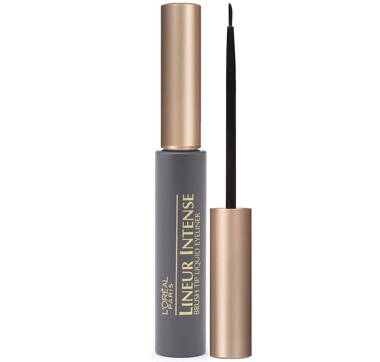 L'Oreal Paris Makeup Lineur Intense Brush Tip Liquid Eyeliner, Black, 0.24 fl oz.