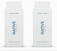 Thumbnail for Native Body Wash Contains Naturally Derived Ingredients | For Women & Men, Sulfate, Paraben, & Dye Free Leaving Skin Soft and Hydrating | Sea Salt & Cedar 18 oz