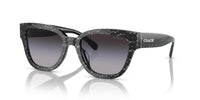 Thumbnail for Coach HC8379U Universal Fit Sunglasses, Grey Pearl Signature C/Grey Gradient, 54 mm