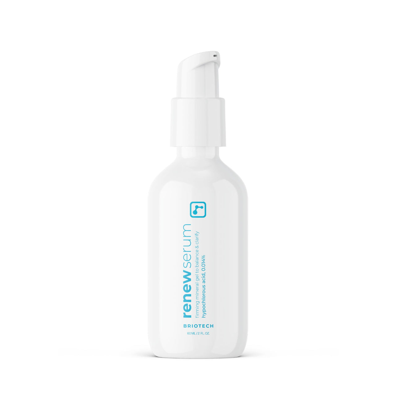BRIOTECH Skin Serum, Hypochlorous Acid Mineral Serum, Soften Fine Lines, Smooth Face Neck Chest, Spot Corrector, Soothe Dry Red Skin, 2 fl oz