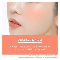 Thumbnail for A'PIEU Juicy-Pang Jelly Blusher [CR01] – Soft Touch Blush for Cheek with Combined Cream & Powder Texture for Natural Dewy-Finish, No Fall-Out. 0.17 oz