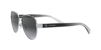 Thumbnail for Coach HC7111 Sunglasses, Silver/Dark Grey Gradient Polarized, 57 mm