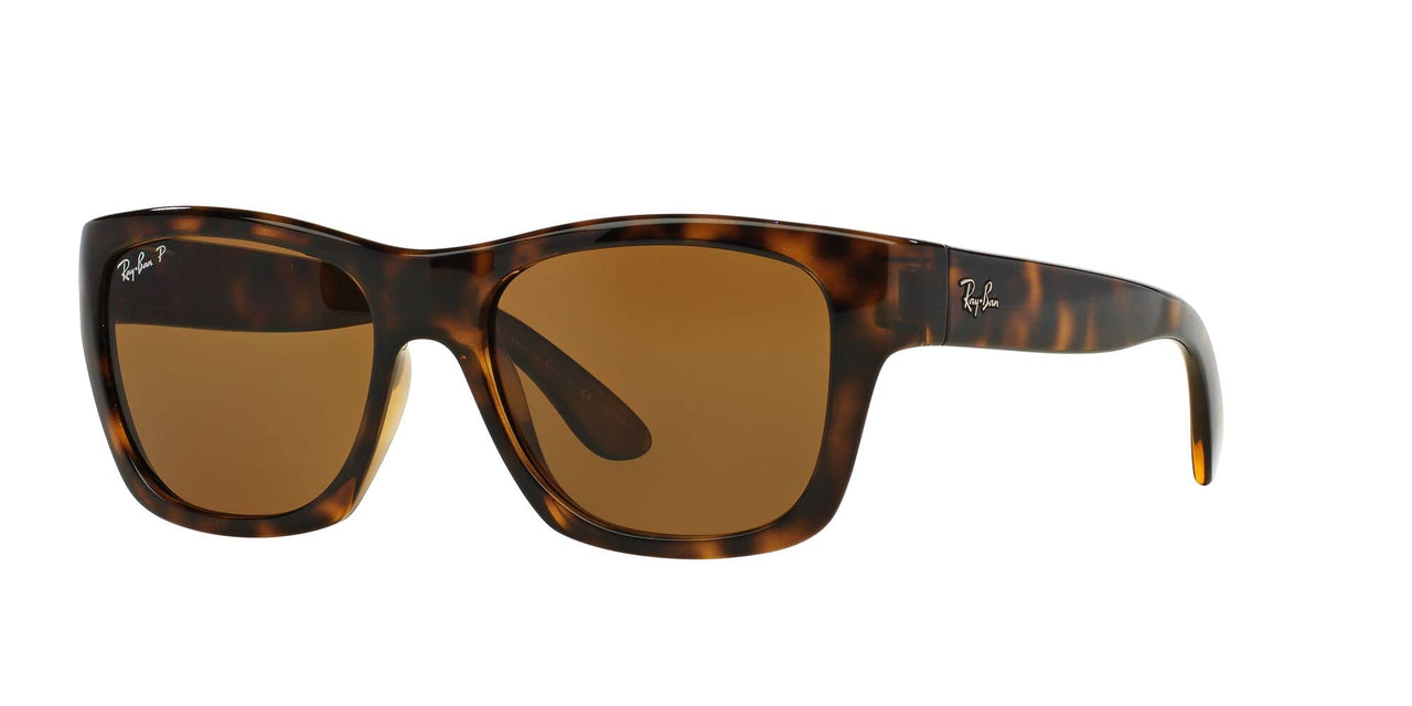 Ray-Ban RB4194 Polarized Square Sunglasses, Light Havana, 53 mm