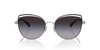 Thumbnail for COACH Sunglasses HC 7162 90018G Shiny Silver/Black Grey Gradient Polyamide Sta