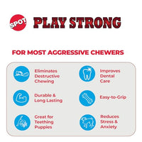 Thumbnail for SPOT Play Strong Ball - Durable TPR Ball, Long Lasting Dog Toy for Aggressive Chewers, Hollow Center to Hide Treats, Virtually Indestructible Dog Toy for Dogs & Puppies up to 60lbs - 3.25 inch