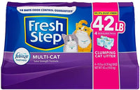 Thumbnail for Generic FreshStep Extra Strength Multi-Cat Scented Clumping Litter w/Febreze Scent Cat Litter, 4 x 10.5 lb Pack (42 lbs total), GRAY