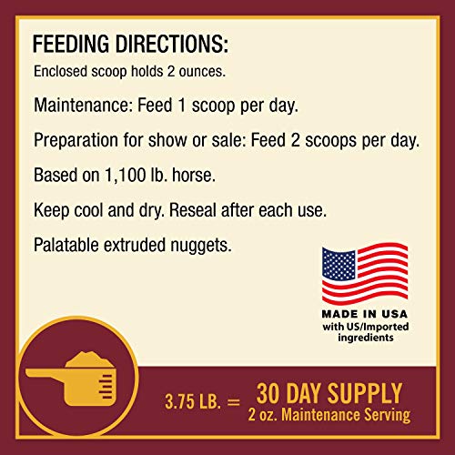 Farnam Laser Sheen Skin & Coat Supplement for Horses, Promotes Healthy Skin & Radiant Coat from The Inside Out, 3.75 Pounds 30 Day Supply