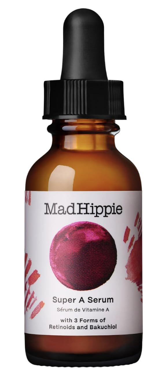 Mad Hippie Super A Serum For Face | 1.02 Fl oz, 2 Pack | Potent Skin Repair & Anti-Aging Serum with 3 Retinoids, Bakuchiol + Hydrating Hyaluronic Acid