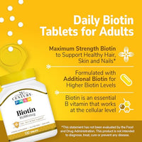 Thumbnail for 21st Century Biotin Tablets, 10,000 mcg, Unflavored 120 Count