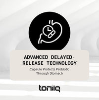 Thumbnail for Toniiq 200 Billion CFU Probiotic Supplement 30 Verified Third-Party Tested Strains - Fully Shelf-Stable Probiotics Formula with Prebiotic Blend - Extended Release Capsules