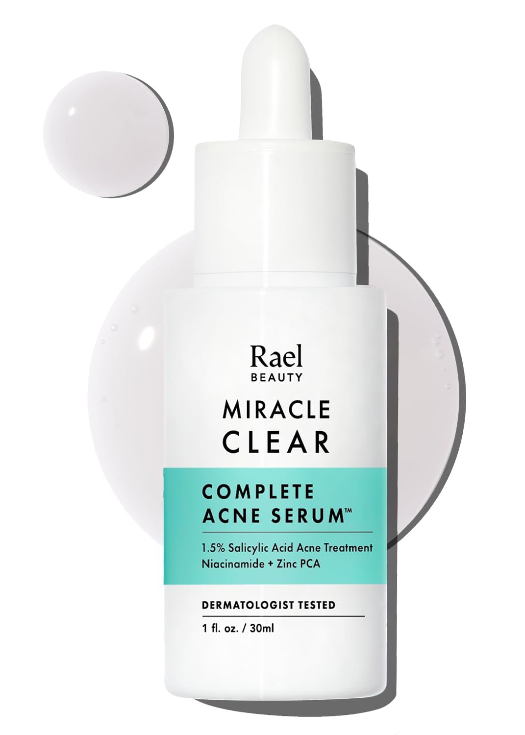 Rael Serum for Face – Miracle Clear Serum with Salicylic Acid, Niacinamide, Zinc, Pore Minimizer, Korean Skin Care (1 fl oz)