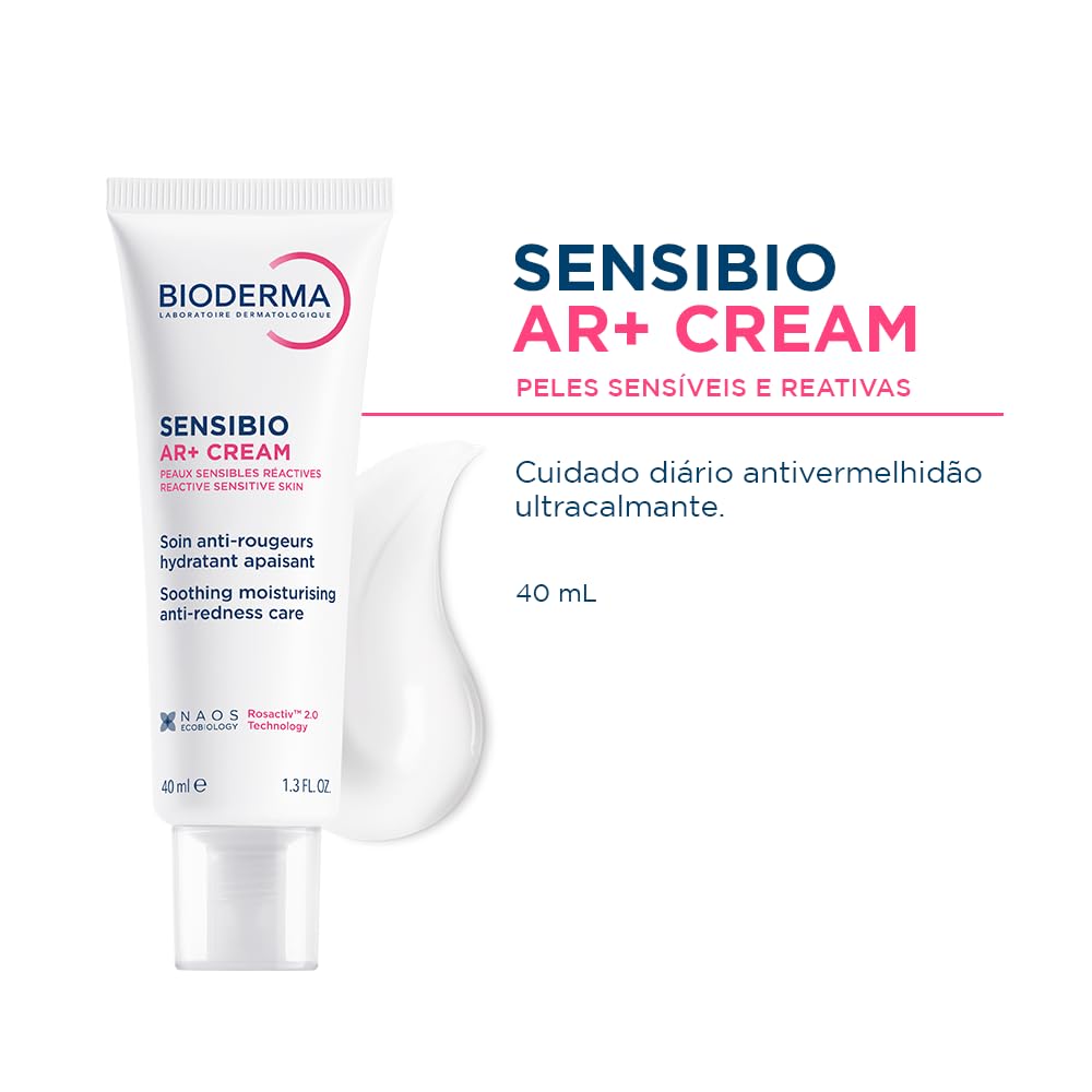 Bioderma Sensibio AR+ Cream, Facial Redness Relief Lotion for Sensitive Skin, Soothing and Moisturizing Care