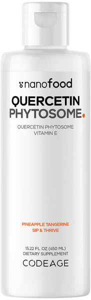 Codeage Liquid Quercetin Phytosome Supplement, Quercetin 1000 mg Dihydrate, 3-Month Supply, Immune Support, Sophora Japonica, Vitamin E, Liposomal Delivery, Vegan, Non-GMO, 15.22 fl oz