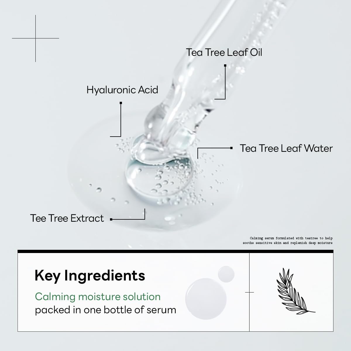 Mediheal Teatree Calming Serum 1.35 fl.oz - Skin Calming and Sebum Care & Deep Moisturization - with Hyaluronic Acid